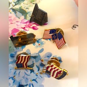 Vintage Collection of Tie Tacks Betsy Ross